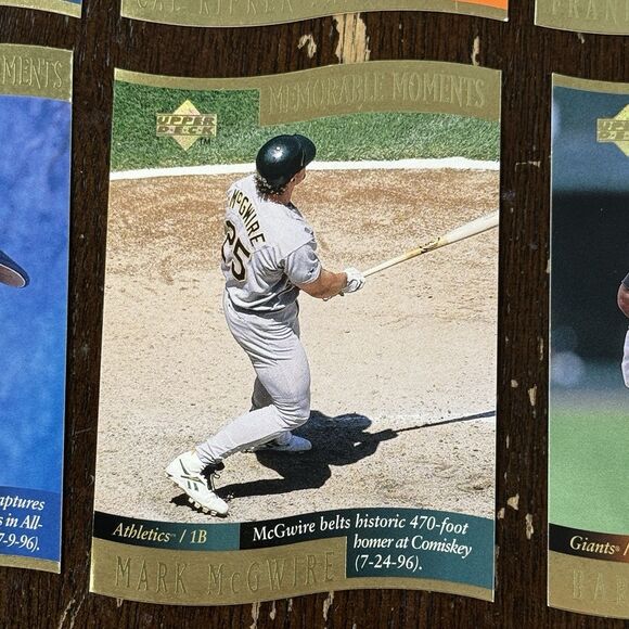 1997 Upper Deck Baseball Memorable Moments Full 10 Card Set NM Griffey Ripken - Picture 7 of 10